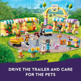 LEGO Friends Pet Adoption Day Toy, Animal Set, Pretend Play, Gift Idea for Kids, Girls and Boys Aged 6 Years and Up, with 7 Characters and 5 Animal Figures, Hedgehog, Hamster, Pig and More, 42615