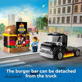 LEGO City Burger Truck Toy Building Set, Fun Gift for Kids Ages 5 Plus, Burger Van and Kitchen Playset, Vendor Minifigure and Accessories, Imaginative Pretend Play for Boys and Girls, 60404