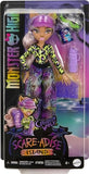 Monster High Scare-adise Island Clawdeen Wolf Doll with Swimsuit, Joggers & Beach Accessories Like Visor, Water Bottle, & Book