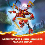 LEGO NINJAGO Kai’s Ninja Climber Mech Adventure Toy Set, Buildable Figure with 4 Ninja Action Figures for Independent Play, Ninja Gift for Kids, Boys and Girls Ages 9 Years Old and Up, 71812