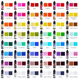LET'S RESIN 48pcs Concentrated Alcohol Ink Set, Vibrant Colors Alcohol-Based Resin Ink for Epoxy Resin, Alcohol Paint Dye for Resin Art, Tumblers, Epoxy Resin (Each 0.35oz)