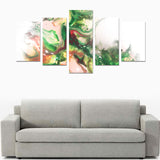 Green Goo Canvas Wall Art Prints (No Frame) 5-Pieces/Set C