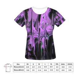 Purple Haze Women's All Over Print T-shirt (USA Size) (T40)