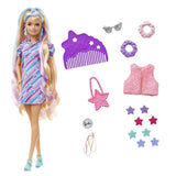 Barbie Boneca Totally Hair Vestido Estrelas Amarelas, HCM88, Multicor