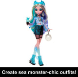 Monster High Skulltimate Secrets Fearidescent Series Doll & Accessories Set, Lagoona Blue with Dress-Up Locker & 19+ Surprises