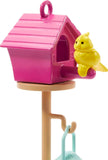 Barbie Furniture and Accessories, Doll House Decor Set with Backyard Patio, Bonfire, Birdfeeder and Birdhouse