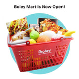 Boley Mart Red Shopping Cart Toy - Grocery Shopping Pretend Play Toy Shopping Cart for Kids and Toddlers - Assembly Required - Ages 3 and Up