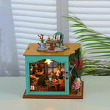 Ahilmrn Ahilmrn DIY Mini Dollhouse Miniature Kit, Tiny Home Decorate Miniature House Mini Building Kits, Halloween/Christmas Decorations/Gifts for Friends(Mini Kitchen)