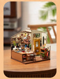 Rowood Miniature House Kit,Dollhouse Crafts for Adults,DIY Tiny Home Model Kits for Adults to Build with LED,Birthday for Teens(Homey Kitchen)