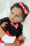 SCOM Lifelike Reborn Baby Dolls Black Girl -Anna, 20 Inches Realistic Baby Dolls with African American Vinyl Weighted Body-Newborn Baby Doll Gift Set (Anna-BlackB)