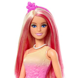 Barbie Royal Doll with Pink and Blonde Fantasy Hair, Colorful Accessories, Pink Ombre Bodice and Butterfly-Print Skirt