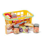 Casdon 62801 Colourful Toy Shopping Basket for Children Aged 2+ | Comes with Miniature Versions of Popular Branded Foods