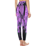 Purple Haze Women's High-Waisted Leggings (Model L36)