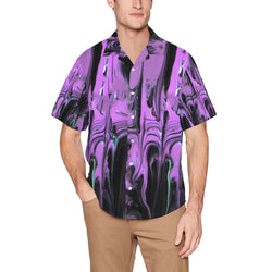 Purple Haze Men's All Over Print Hawaiian Shirt With Chest Pocket(ModelT58)