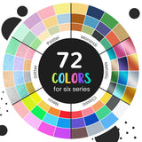 BIGTHUMB 72 Colors Acrylic Paint Pens Markers, Extra Fine Tip Acrylic Paint Markers for Rock Painting, Ceramic, Wood, Plastic, Canvas, Glass, Card Making, DIY Crafts & Art Supplies