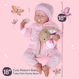 BABESIDE Lifelike Reborn Baby Dolls Girl - 18 - Inch Soft Body Realistic-Newborn Baby Dolls Poseable Real Life Baby Dolls Sleeping with Gift Box for Kids Age 3 +