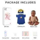 CHAREX Realistic Reborn Baby Dolls Black - 18 inch Newborn Baby African American, Soft Body Real Life Sleeping Baby Doll with Accessories Gift Set for Girls Boy Age 3+