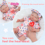 BABESIDE Lifelike Reborn Baby Dolls with Heartbeat and Coos - Skylar, 17-Inch Soft Body Realistic-Newborn Baby Dolls Interactive Real Life Baby Dolls Girl with Gift Box for Kids Age 3+