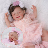 BABESIDE 2PCS Reborn Baby Dolls Real Life Baby Dolls Olivia Soft Body Realistic-Newborn Sleeping Baby Girl with Toy Accessories Gift Set for Kids Age 3+