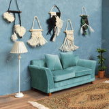 iLAND Modern Dollhouse Furniture on 1/12 Scale of Miniature Sofa for Dollhouse Living Room (Misty Gray Velvet)