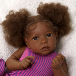 BABESIDE Lifelike Reborn Baby Dolls Black Girl - 22 Inch Soft Feeling Realistic-Newborn Baby Dolls Cute Real Life Baby Dolls with Gift Box for Kids Age 3+