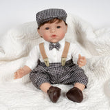 Paradise Galleries® Reborn Collector Doll, Ping Lau Designer's Collection, Comes with Magnetic Pacifier, Bowtie and Hat, Suspenders and Brown Velcro Shoes - Dapper Danny