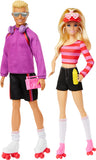 Barbie Fashionistas Set with 2 Fashion Dolls & 6 Accessories, Ken Roller-Skating Fashion Dolls, 65th Anniversary Collectible