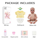 WOOROY Reborn Baby Dolls Tink, 16 Inch Preemie Realistic Newborn Girl Lifelike Reborn with Blue Eyes Real Life Baby Girl with Gift Box for 3+ Kids