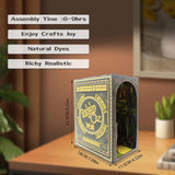 ASLOWSNAIL Book Nook Kit, DIY Dollhouse Room Decor Kit Bookends with LED Light Bookshelf Decor 3D Model Kit Booknook Bookshelf Insert Book Nook Kits for Adults (The Amazing Adventures of Dorothy)