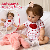 SCOM Lifelike Reborn Baby Dolls Girl - Maddie 20-Inch Real Baby Feeling Realistic-Newborn Baby Dolls Adorable Smiling Real Life Baby Dolls with Gift Box for Kids Age 3+