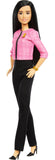 Barbie Careers Doll & Accessories, Future Leader with Black Hair Wearing Outfit with 2 Golden Bracelets & “B” Pin, Includes Future Leader Sticker for Kids