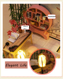 Kisoy Dollhouse Miniature with Furniture Kit, Handmade Chinese Style Loft DIY House Model for Teens Adult Gift (Yaqin Pavilion)