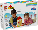 LEGO DUPLO Peppa Pig Birthday House Playset with 3 Animal Figures, Educational Toy for 2 Year Olds, Buildable Dollhouse for Creative Role Play, Peppa Pig Toy for Girls, Boys and Toddlers, 10433