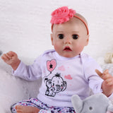 JIZHI Lifelike Reborn Baby Dolls Girl 17 Inch Full Body Open and Close Eyes Realistic Newborn Baby Dolls with Clothes and Toy Accessories Gift for Kids Age 3+