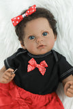 SCOM Lifelike Reborn Baby Dolls Black Girl -Anna, 20 Inches Realistic Baby Dolls with African American Vinyl Weighted Body-Newborn Baby Doll Gift Set (Anna-BlackB)