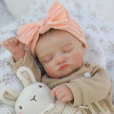 KSBD Lifelike Reborn Baby Dolls-18 inch Sleeping Realistic Newborn Baby Dolls, Soft Cloth Body with Feeding Toy for Kids Age 3 +