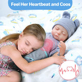JIZHI Lifelike Reborn Baby Dolls with Heartbeat and Coos -17 in Realistic Newborn Baby Dolls Soft Body Breathable Baby Girl with Feeding Kit Gift Box for Kids Age 3+