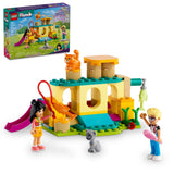 LEGO Friends Cat Playground Adventure, Animal Toy with Figures, Gift Set Idea for Kids, Girls and Boys 5 Years and Up, Pretend Play with Mini-Doll Characters Olly and Liann, 42612