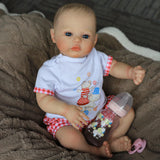 CHAREX Lifelike Reborn Baby Dolls -18 inch Realistic Baby Girl Meadow, Newborn Baby Doll Weighted Soft Body, Look Real Baby with Feeding Toy for Kids Age 3