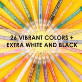 Grabie Acrylic Paint Pens - 28 Color Extra Fine Tip Markers for Painting Various Surfaces - Premium Art Supply Set