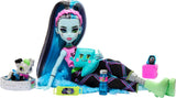 Monster High Doll, Frankie Stein Creepover Party Set with Pet Dog Watzie, Sleepover Clothes and Accessories