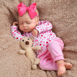 JIZHI Lifelike Reborn Baby Dolls - 20inch Soft Body Realistic Newborn Baby Dolls Poseable Limbs Real Life Baby Dolls Adorably Sleeping Baby Doll Girl with Gift Box for Kids Age 3+