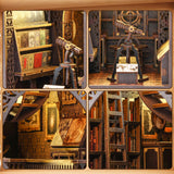 Tzgsonp DIY Book Nook Kits for Adults & Kids, Magic Book House DIY Miniature Dollhouse Booknook Kit for Bookshelf Decor, 3D Wooden Puzzle Bookends (Astronomy Museum)