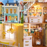 Flever Dollhouse Miniature DIY House Kit Creative Room with Furniture for Romantic Valentine's Gift (Paris Gift Store)