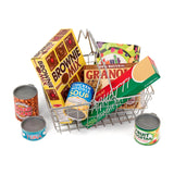 Melissa & Doug Grocery Basket - Pretend Play Toy With Heavy Gauge Steel Construction - Food/ Groceries Shopping Basket For Kids Ages 3+