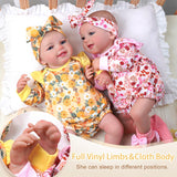 BABESIDE Lifelike Reborn Baby Dolls Twins - 20 - Inch Sweet Smile Realistic-Newborn Baby Dolls Soft Body Real Life Baby Dolls Girl with Gift Box for Kids Age 3+ & Collection