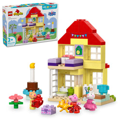 LEGO DUPLO Peppa Pig Birthday House Playset with 3 Animal Figures, Educational Toy for 2 Year Olds, Buildable Dollhouse for Creative Role Play, Peppa Pig Toy for Girls, Boys and Toddlers, 10433