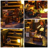 GuDoQi DIY Miniature House Kits, DIY Miniature Dollhouse Kit with Furniture, Tiny House Kits 1:24 Scale, Creative DIY Crafts for Adults Teen, Christmas Birthday Gifts, Magic Time