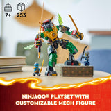 LEGO NINJAGO Lloyd’s Elemental Power Mech Customizable Battle Toy with 3 Ninja Action Figures, Adventure Playset for Boys and Girls, Ninja Gift Idea for Kids Ages 7 and Up, 71817