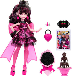 Monster High Doll, Draculaura in Monster Ball Party Dress with Themed Accessories Including Chocolate Fountain